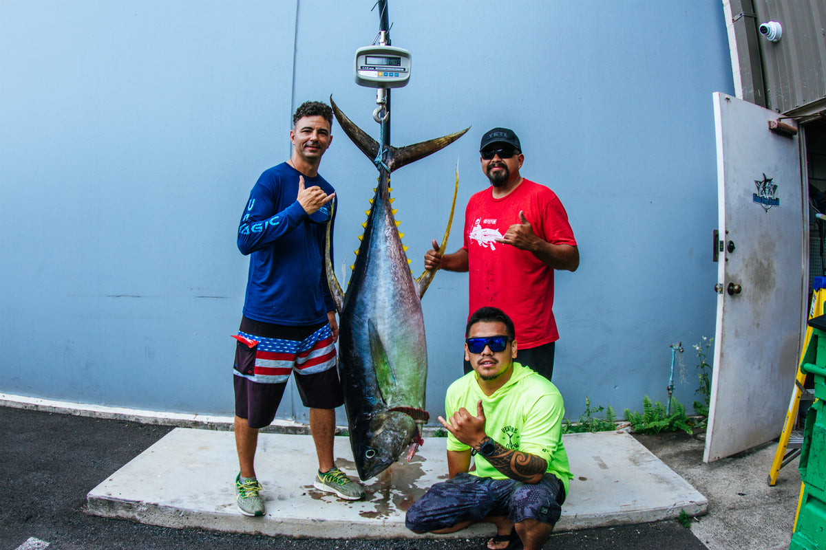 MONKEY OFF THE BACK! First Ahi Hawaii Fishing & Trolling Venture Wetsuits