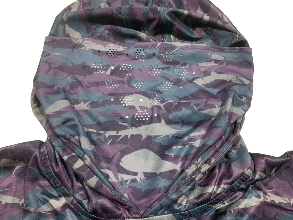 Venture Crew Mahi Pelagic Camo Face Buff Dri Fit Hoodie Adult