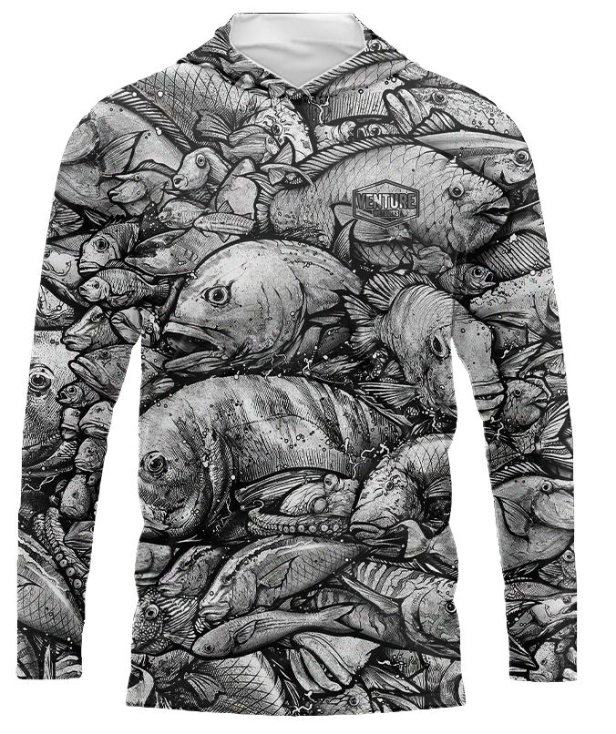 Hawaii Fish Camo Dri Fit Hoodie (Adult/Keiki) Venture Wetsuits