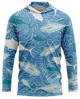 Chasing Ahi Blue Dri Fit Hoodie (Adult/Keiki)