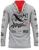 Ahi Collab Gray Dri Fit Hoodie (Adult/Keiki)