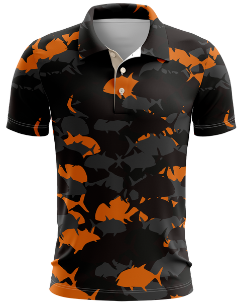Orange dri fit polo clearance