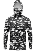 Pelagic Gray Camo Face Buff Dri Fit Hoodie (Adult/Youth)