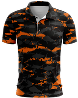 Pelagic Orange Camo Dri Fit Polo (Adult/Keiki)