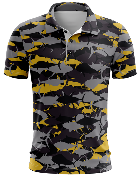 Pelagic Gold Camo Dri Fit Polo (Adult/Keiki)