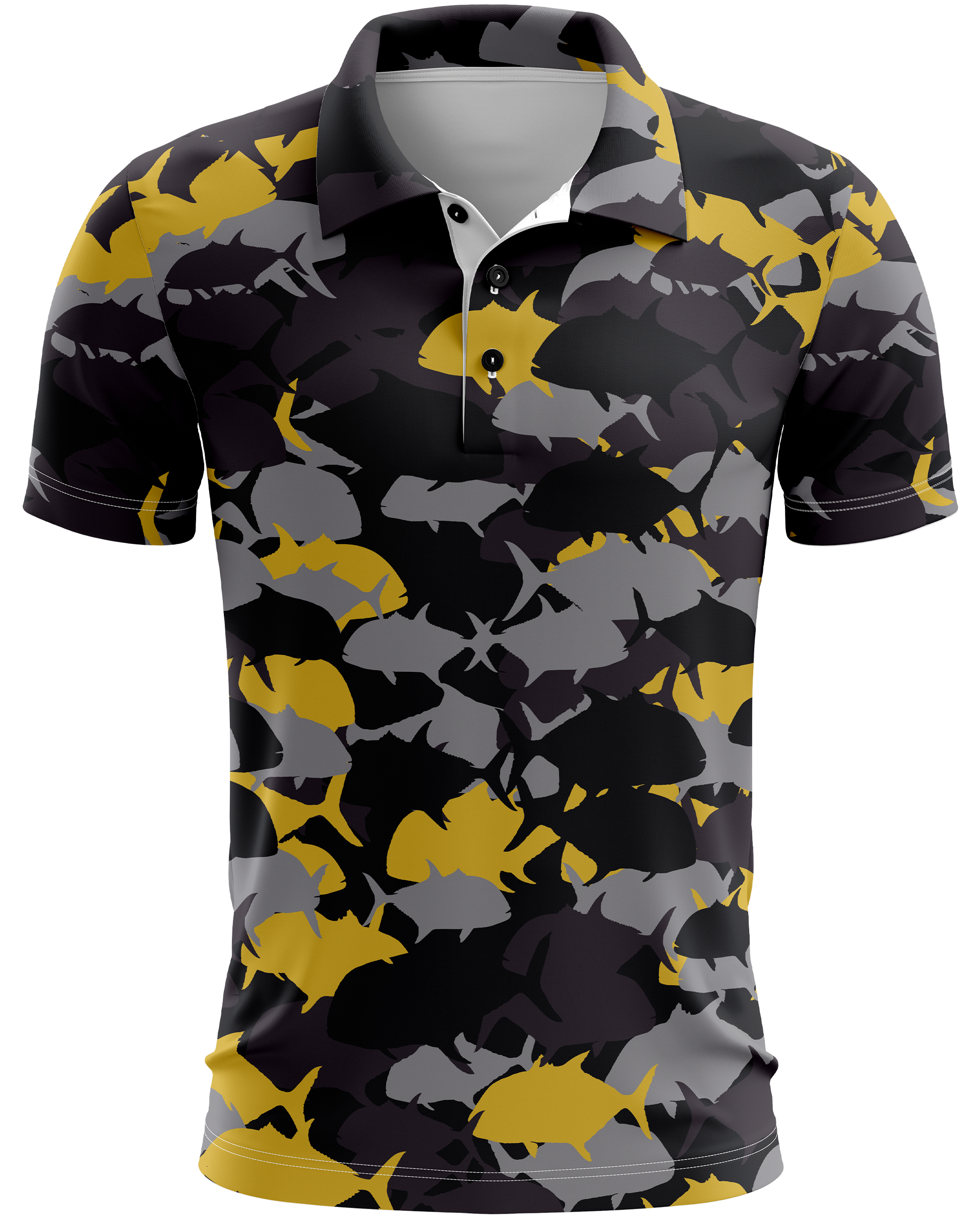 新品　BRIEFING MENS CAMO PRINT POLO ブラック MENS LINE CAMO PRINT POLO（メンズラインカモプリントポロ