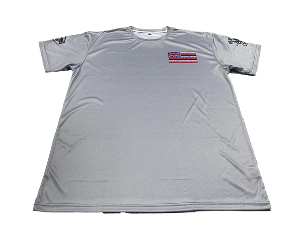 Hawaiian Fish Flag Gray Dri Fit T-Shirt (Adult/Keiki) â Venture Wetsuits
