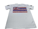 Hawaiian Fish Flag White Dri Fit T-Shirt (Adult/Keiki)