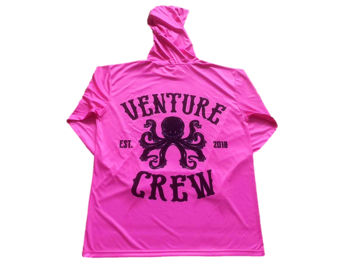 Venture Crew Dri Fit Hoodie HIVIS Pink (Adult/Keiki) Venture Wetsuits