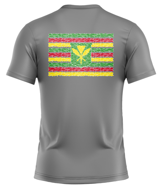 Kanaka Maoli Fish Flag Dri Fit T-Shirt (Adult/Keiki)