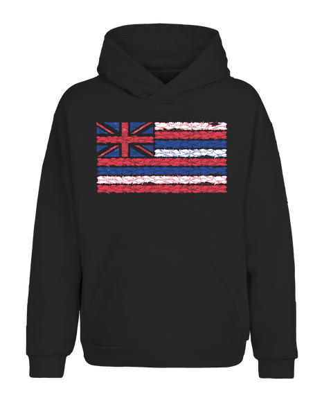 Hawaiian Fish Flag Fleece Dri Fit Hoodie w/ Kangaroo Pocket (Adult/Keiki)