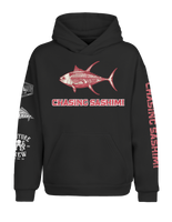 Chasing Sashimi Red Fleece Dri Fit Hoodie w/ Kangaroo Pocket (Adult/Keiki)