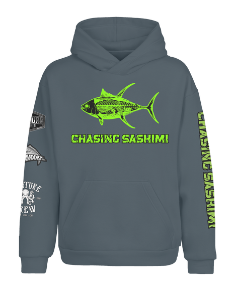 Chasing Sashimi Fleece Dri Fit Hoodie w/ Kangaroo Pocket (Adult/Keiki)