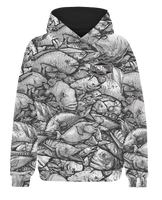 Hawaii Fish Camo Fleece Dri Fit Hoodie w/ Kangaroo Pocket (Adult/Keiki)