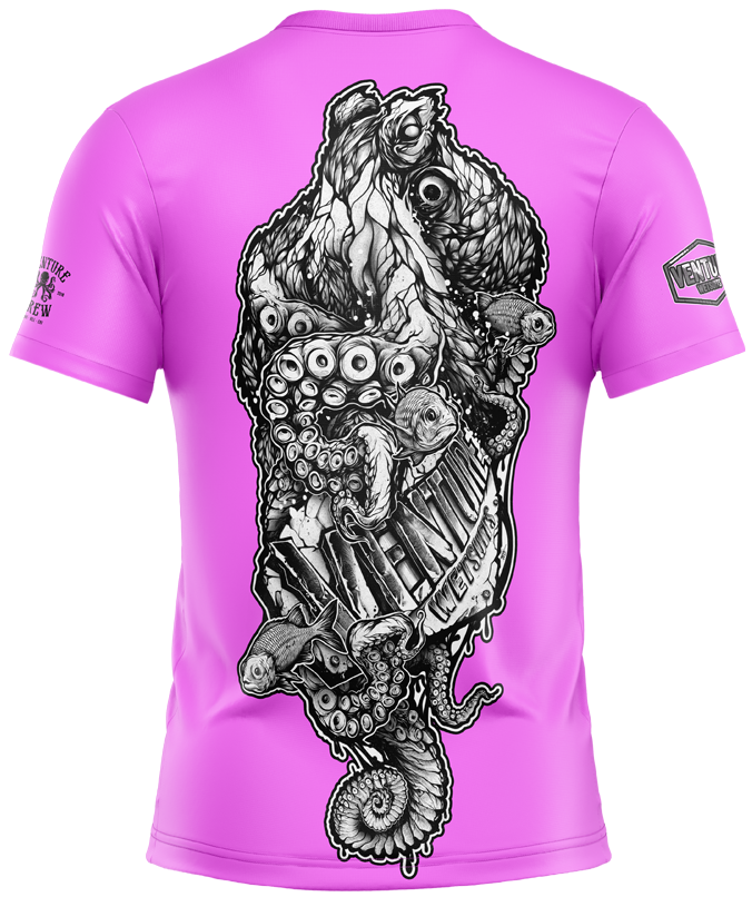 Kraken HI-VIS Pink Dri Fit T-Shirt (Adult/Keiki) – Venture