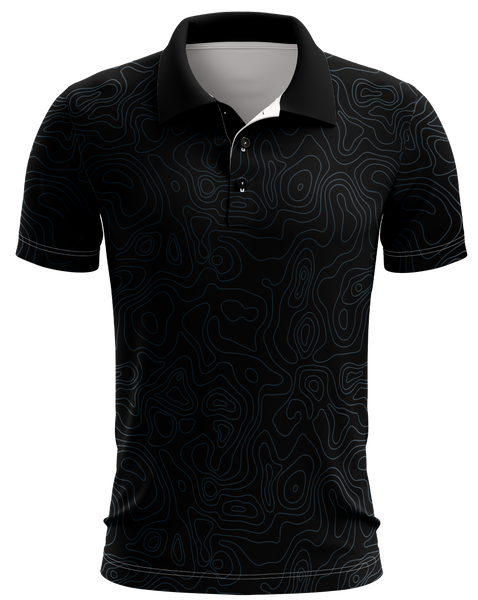 Topo Camo Black Dri Fit Polo (Adult/Keiki)