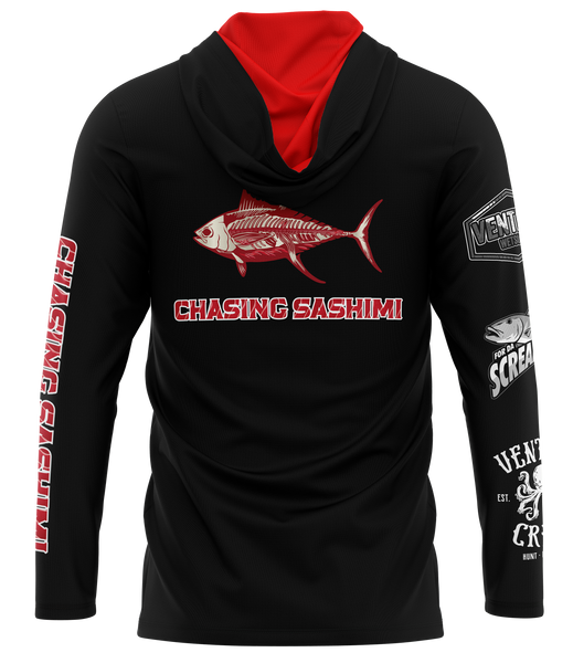 Chasing Sashimi Black Dri Fit Hoodie (Adult/Keiki)