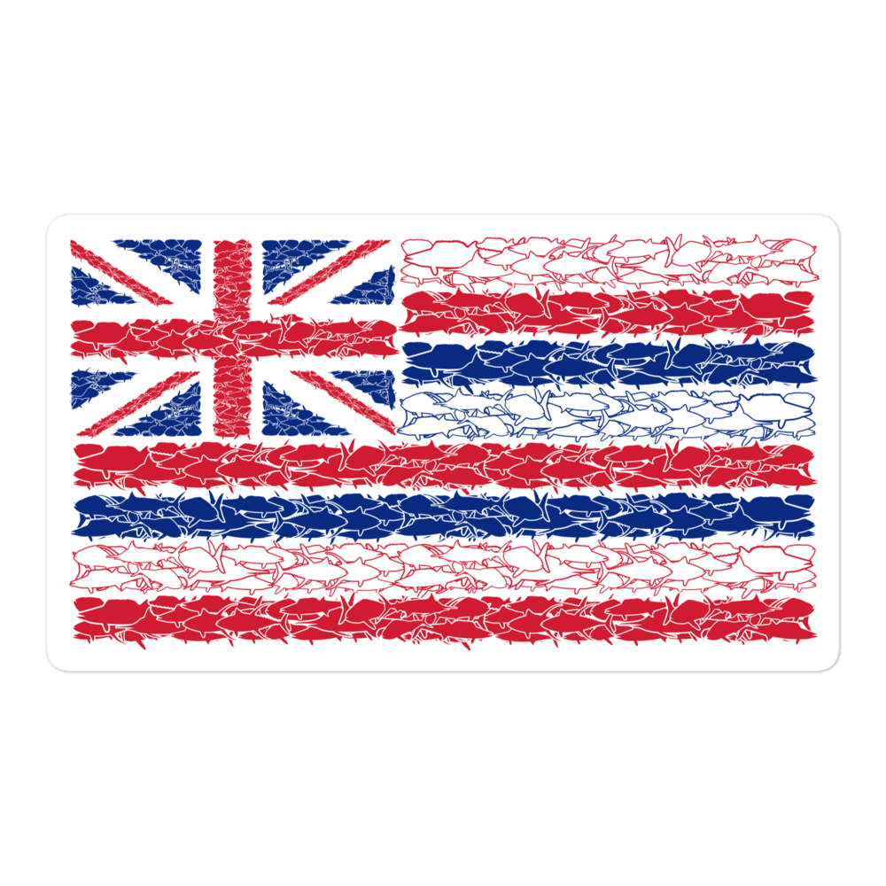Flag Fish Sticker Hawaiian Fish Flag Sticker – Venture Wetsuits