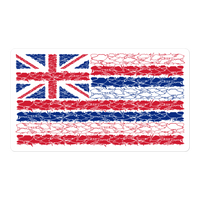 Hawaiian Fish Flag Sticker