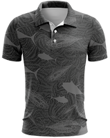 Chasing Ahi Gray Dri Fit Polo (Adult/Keiki)