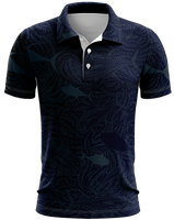 Chasing Ahi Navy Dri Fit Polo (Adult/Keiki)